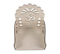 WHAMVOX Altare in Legno Beige Compatto per Esposizione Organizzata di Idoli Krishna e Libri Devozionali, per Ufficio e Stanza Yoga Fascino Rustico