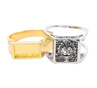 WHAMVOX Anello Leone per Uomo Scomparto Anello Gotico Retrò in Metallo Resistente Gioiello Estetico da Dito per Feste e per Padre e Nonno