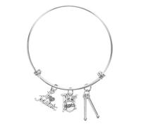 WHAMVOX Bracciale a Tema Musicale in Acciaio Inossidabile, Accessorio Moda per Batteristi su Palco e nella Vita Quotidiana