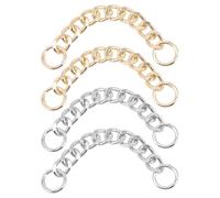 WHAMVOX Catene DIY Scarpe 4 Pezzi in Ferro Dorato Argento Accessori per Pantofole e Ciabattine durante le Vacanze