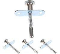 Whamvox Chiudistantuffo a Molla 4 Pezzi per Culle e Letti | Ferro Argento, 6x60 Mm, Resistenza all'Usura e Flessibilità, per Mobili e Armadietti