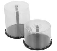 WHAMVOX Contenitori per Cd/dvd in Plastica Trasparente Base Nera, Capacità 50 e 100 Dischi, Scatole Porta Dvd Multifunzionali per Casa e Ufficio, Organizer Leggero e Resistente ai Graffi