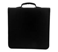 WHAMVOX Custodia Cd in Pelle PU Nera Organizer Dvd Grande Capacità con Manico Portadischi Resistente per Auto Casa Ufficio Viaggio