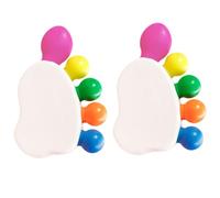 WHAMVOX Evidenziatore a Forma di Piede in Plastica, Pennarello Bianco 2 Set | Profilo Sottile e Punta a Scalpello Stretta, Facile da Tenere, per Biglietti e Agende, Studio