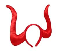 WHAMVOX Fascia Corna Diavolo Halloween Rosse in PU Brillante Copricapo Gotico Malefico per Costume e Masquerade Accessorio Festa Tema per Donna e Bambina