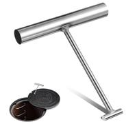 WHAMVOX Gancio di Sollevamento per Tombini T-shaped in Acciaio Inossidabile Resistente Apri Chiusini per Porta Avvolgibile, Garanzia di Sicurezza e Materiale Robusto