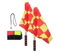 WHAMVOX Kit Arbitro Calcio con Cartellini Arbitro Rosso Giallo e Fischietto | Referee Kit, Referee Flag, Record Paper, Custodia Pvc e Stoffa, Accessori Arbitro Calcio per Partite
