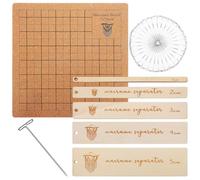 WHAMVOX Knotting Craft Board Tavola Sughero 18X18 CM Kit Completo con Spilli per Ricamo e Accessori per Intreccio