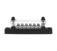 WHAMVOX Morsettiera Bus Bar Dritta 150a Resistente alla Corrosione con Copertura Trasparente con 6 Terminali in Pbt per Distribuzione Energia Rv e Marine