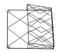 WHAMVOX Organizer da Parete in Ferro Nero Resistente alla Ruggine, Supporto per Libri e Riviste per Ufficio e Negozio Design Funzionale e Salvaspazio