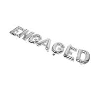 WHAMVOX Palloncini Foil Engaged Argento per Festa di Fidanzamento Decorazioni Foto Romantiche Addobbi Proposal e Bridal Shower Palloncini Gonfiabili Eleganti per Celebrazioni Nuziali