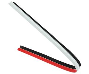 WHAMVOX Paraspifferi per Porte Interne Spazzola in Pvc e Lega di Alluminio, Riduce Rumore e Dispersione di Calore, Adatto per Porte di Casa Bianco Regolabile