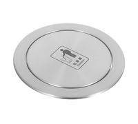 WHAMVOX per Pattumiera da Incasso in Acciaio Inossidabile con Sportello Ribalta per Rifiuti Rotondo Integrato per Cucina e Bagno Controllo Odori e Design