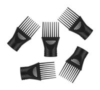 WHAMVOX Pettine Ugello per Asciugacapelli 5 Pezzi Nero, Accessorio in Plastica per Uso Professionale e Quotidiano