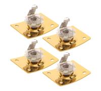 WHAMVOX Piastra Jack di Uscita Rettangolare in Metallo per Chitarra Elettrica e Basso, Set da 4 Pezzi, Presa Jack di Collegamento Stabile per Riparazione e Upgrade Strumenti Musicali