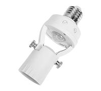 WHAMVOX Portalampada Con Rilevatore Infrarosso Regolabile Attacco Lampadina Con Rilevamento Movimento Per Accensione Automatica Base Lampada Pratica e Facile Da Installare Materiale Durevo