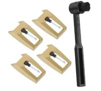 WHAMVOX Puntina Universale Di Ricambio Per Giradischi 5 Pezzi Con Asta in Alluminio