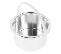 WHAMVOX Scaldacera in Lega di Alluminio con Dispositivo di Sicurezza Versatile per Terapia della Cera e Depilazione, Pentolino Argento 105 mm