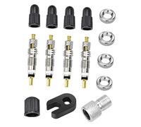 WHAMVOX Set 15 Pezzi Nucleo Valvole Presta in Acciaio Inossidabile per Tubeless Bici da Corsa, Mountain Bike e Trekking, Ricambi Durevoli per Pneumatici Senza Camera D’Aria