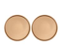 WHAMVOX Set 2 Pezzi Vassoi per Vasi in Ceramica Oro 15x15x1,8cm Base Piatta per Vasi da Giardino e Balcone Che Previene Lo Scivolamento, per Creare Un'atmosfera Estiva