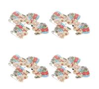 WHAMVOX Set 25 Pezzi Spille Natalizie Luminose LED Integrate, Spille Glitter in Plastica per Decorare Abiti e Borse, Accessori Natalizi per Donne e Ragazze