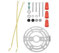 WHAMVOX Set Staffa di Montaggio per Apparecchi di Illuminazione con Piastra per Barra Trasversale Rotonda Adattatore per Scatola di Giunzione Supporto Stabile per Applique da Parete e