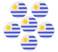 WHAMVOX Smorzatori per Racchetta da Tennis a Forma di Fiore in Silicone Set da 6 Pezzi Bandiera Uruguaiana Piccolo Ammortizzatore Antivibrazioni Leggero e Facile da Installare