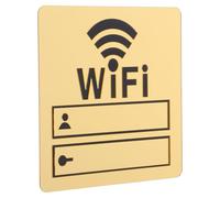 WHAMVOX Specchio Adesivo da Parete Wifi Password Segnaletica Resistente all Acqua e Sbiadimento per Ristoranti Uffici e Saloni di Bellezza Superficie Riflettente Brillante e Scrivibile