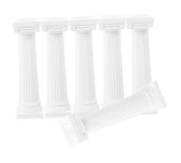 WHAMVOX Statua Colonna Classica Pilastri Stile Romano in Plastica Bianca 6 Pezzi Decorazione Creativa per Casa e Foto per Ambienti Soggiorno e Allestimenti Fotografici