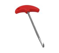 WHAMVOX Stringilacci per Scarpe in Metallo Rosso Impugnatura Ergonomica Curva e Antiscivolo, Accessorio Pratico per Ridurre la Fatica nella Stretta dei Lacci