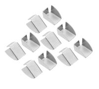 WHAMVOX Supporto per Ripiani in Metallo 10 Pezzi Clip per Mensole Carichi Pesanti, Cremagliera in Ferro Argento per Armadi Ufficio e Scaffalature
