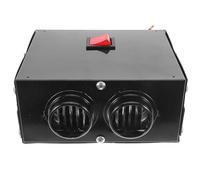 WHAMVOX Termoventilatore per Auto e Camion 12v 500w Doppia Bocchetta, Riscaldatore D’aria Calda e Sbrinatore Rapido Portatile, Deumidificatore per Abitacolo, Riscaldamento Invernale