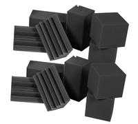 WHAMVOX Trappole Per Bassi e Pannelli Fonoassorbenti in Spugna Ad Alta Densità 16 Pezzi Per Insonorizzazione Pareti, Isolamento Acustico Professionale Per Studio Di Registrazione, Sala Prove e Ktv