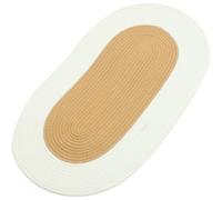 WHAMVOX Zerbino Antiscivolo in Cotone Intrecciato Bicolore, Tappetino da Interno per Ingresso, Decorativo e Assorbente, Fondo Sicuro per Casa, Camera da Letto e Soggiorno, Protezione