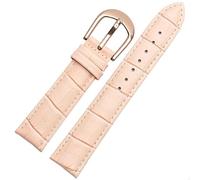 WHARGTSL Adatto for Casio/Armani/TITUS Bracciale Uomo e Donna Accessori 18 mm, 20 mm, 22 mm Cinturino in pelle morbida e confortevole(Pink rose pin,22mm)
