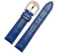 WHARGTSL Adatto for Casio/Armani/TITUS Bracciale Uomo e Donna Accessori 18 mm, 20 mm, 22 mm Cinturino in pelle morbida e confortevole(Royal blue rose pin,18mm)