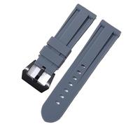 WHARGTSL Cinturino for orologio in gomma e silicone da 22 mm, 24 mm, 26 mm, da donna, da uomo, rosso, nero, arancione, sportivo, con fibbia in acciaio inossidabile(Gray-b,26mm)