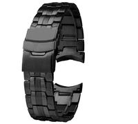 WHARGTSL Cinturino in acciaio inossidabile for Casio Edifice EF-550D, accessorio da uomo, 22 mm.(Black)