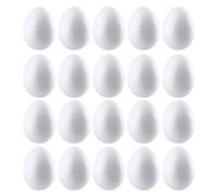Wharick Uova di Pasqua, 20 pezzi per bambini, in polistirolo espanso, decorazione fai da te per uova di Pasqua, casa, vacanze, festival, 4 cm