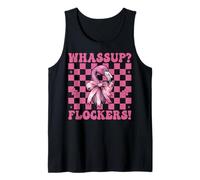 Whassup? Flockers! Divertente Fenicottero Ragazza Mamma Rosa Coquette Fiocco Canotta