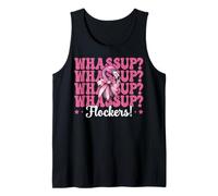 Whassup? Flockers! Divertente Fenicottero Ragazza Mamma Rosa Coquette Fiocco Canotta
