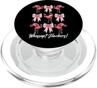 Whassup? Flockers! Divertente fenicottero ragazza mamma rosa coquette fiocco PopSockets PopGrip per MagSafe