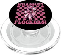 Whassup? Flockers! Divertente fenicottero ragazza mamma rosa coquette fiocco PopSockets PopGrip per MagSafe