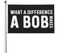 What A Difference A Bob Makes Bandiera Di Benvenuto Durevole Bandiera Da Giardino Stagionale Bandiere Da Giardino 90X150Cm Per Interni Sport Prato