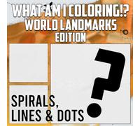 What Am I Coloring!? World Landmarks Edition - Spirals, Lines & Dots: Spiral Puzzle Coloring Pages with Hidden Picture Reveals, Intriguing Line Art ... Activities for Adults and Teens to Enjoy