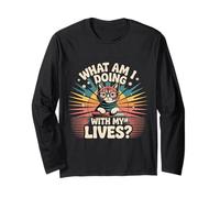 What Am I Doing with My Lives Punti di Gatti sarcastici |- Maglia a Manica