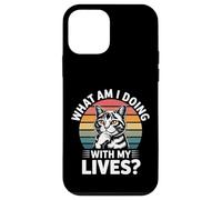 What Am I Doing With My Lives Sarcastic Cat Puns - Custodia per iPhone 12 mini
