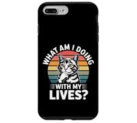 What Am I Doing With My Lives Sarcastic Cat Puns - Custodia per iPhone 7 Plus/8 Plus