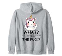 What And I Cannot Stress This Enough The Fuck Unicorn Funny Felpa con Cappuccio