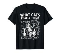 What Cats Really Think Fisica Gatto Umorismo Scientifico Maglietta